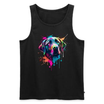 Labrador - Hundeliebhaber - Hundebesitzer - Männer Premium Bio Tank Top - Schwarz - Vorne - Michal (187cm)
