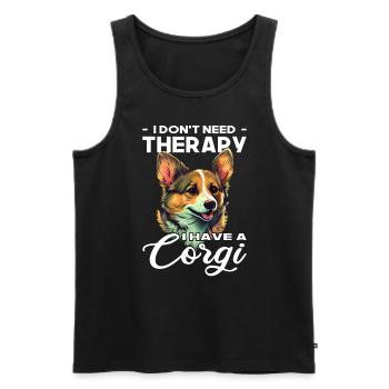 Corgi - Dog lovers - Dog owners - Men's Premium Organic Tank Top - black - Front - Michal (187cm)