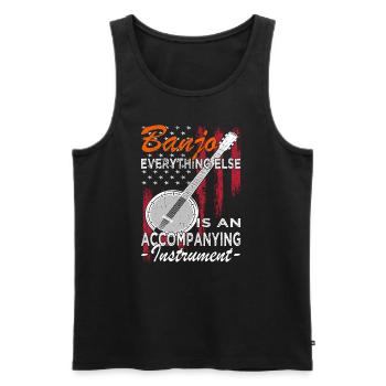 Banjo Guitar - Banjo Player - Débardeur bio Premium Homme - noir - Devant - AI Model Male 178 light (178cm)