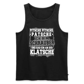 Schrauber - Auto Tuner - Autowerkstatt - Männer Premium Bio Tank Top - Schwarz - Vorne - Michal (187cm)