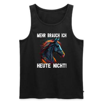 Pferdemädchen Pferdemama - Reiten - Westernreiten - Männer Premium Bio Tank Top - Schwarz - Vorne - Michal (187cm)