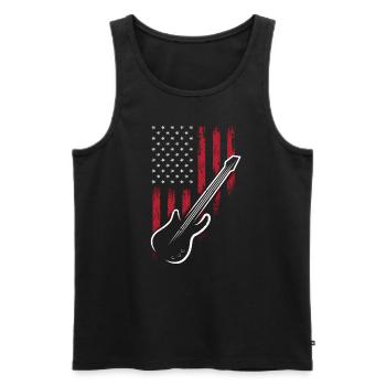 Guitar - Guitarist - Men's Premium Organic Tank Top - black - Front - Michal (187cm)