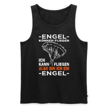 Paraglider - Skydiver & Fallschirmspringer - Männer Premium Bio Tank Top - Schwarz - Vorne - Michal (187cm)