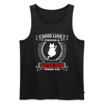 Good Luck | Farewell - Job change - Men's Premium Organic Tank Top - black - Front - Michal (187cm)