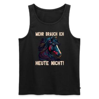 Pferdemädchen Pferdemama - Reiten - Westernreiten - Männer Premium Bio Tank Top - Schwarz - Vorne - Michal (187cm)