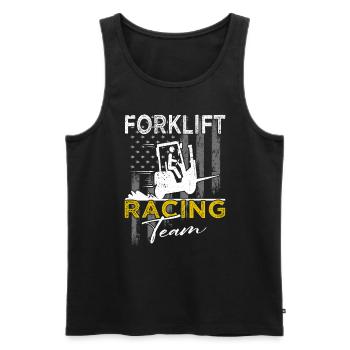 Forklift Racing Team - Forklift Driver - Men's Premium Organic Tank Top - black - Front - AI Model Male 178 light (178cm)