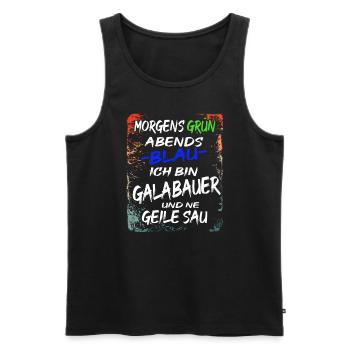 Galabauer Gartenbau Landschaftsgärtner - Männer Premium Bio Tank Top - Schwarz - Vorne - Michal (187cm)