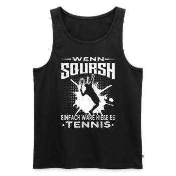 Wenn Squash einfach wäre - Squashspieler - Männer Premium Bio Tank Top - Schwarz - Vorne - AI Model Male 178 light (178cm)