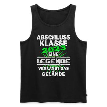 Abschlussklasse 2023 Abitur 2023 - Männer Premium Bio Tank Top - Schwarz - Vorne - AI Model Male 178 light (178cm)