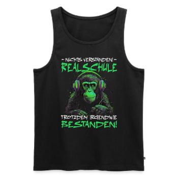Realschule bestanden - Schulabschluss - Männer Premium Bio Tank Top - Schwarz - Vorne - Michal (187cm)