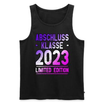 Abschlussklasse 2023 - Abi / Abitur 2023 - Männer Premium Bio Tank Top - Schwarz - Vorne - AI Model Male 178 light (178cm)