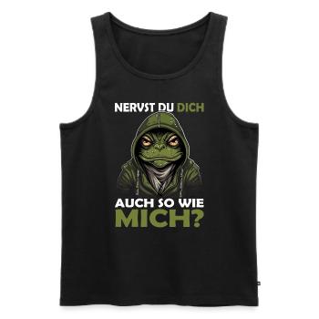 Guten Morgen - sarkastischer ironischer Bürohumor - Männer Premium Bio Tank Top - Schwarz - Vorne - AI Model Male 178 light (178cm)