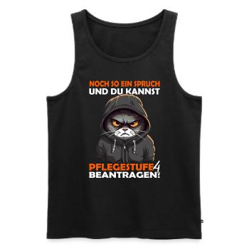 Noch so ein Spruch - guten Morgen - Bürohumor - Männer Premium Bio Tank Top - Schwarz - Vorne - Michal (187cm)