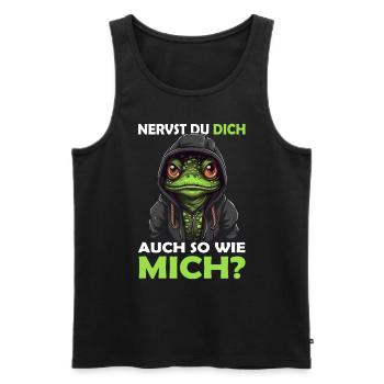 Guten Morgen - sarkastischer ironischer Bürohumor - Männer Premium Bio Tank Top - Schwarz - Vorne - AI Model Male 178 light (178cm)
