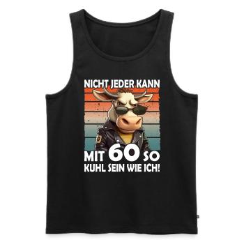 Nicht jeder kann mit 60 Jahren | 60. Geburtstag - Männer Premium Bio Tank Top - Schwarz - Vorne - Michal (187cm)
