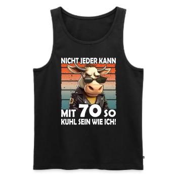 Nicht jeder kann mit 70 Jahren | 70. Geburtstag - Männer Premium Bio Tank Top - Schwarz - Vorne - Michal (187cm)