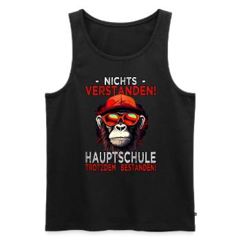 Hauptschule bestanden - Schulabschluss - Männer Premium Bio Tank Top - Schwarz - Vorne - Michal (187cm)