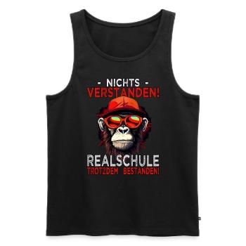 Realschule bestanden - Schulabschluss - Männer Premium Bio Tank Top - Schwarz - Vorne - Michal (187cm)