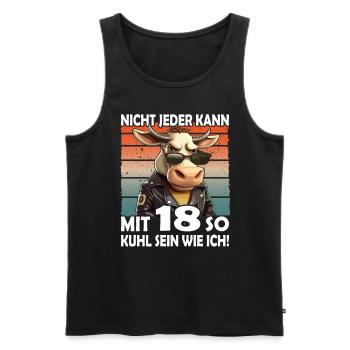 Nicht jeder kann mit 18 Jahren | 18. Geburtstag - Männer Premium Bio Tank Top - Schwarz - Vorne - Michal (187cm)
