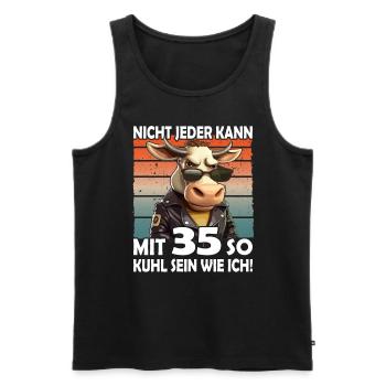Nicht jeder kann mit 35 Jahren | 35. Geburtstag - Männer Premium Bio Tank Top - Schwarz - Vorne - AI Model Male 178 light (178cm)
