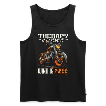Motorrad | Motorradfahrer & Biker Spüche - Männer Premium Bio Tank Top - Schwarz - Vorne - AI Model Male 178 light (178cm)