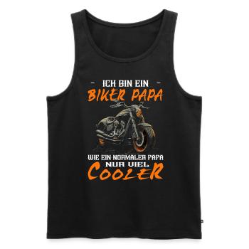 Motorradfahrer Sprüche | Motorrad & Biker - Männer Premium Bio Tank Top - Schwarz - Vorne - Michal (187cm)