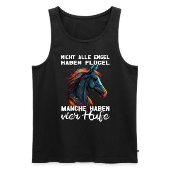 Pferdemädchen Pferdemama - Reiten - Westernreiten - Männer Premium Bio Tank Top - Schwarz - Vorne - AI Model Male 178 light (178cm)