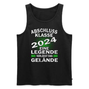 Abschlussklasse 2024 | Schulabschluss | Schüler - Männer Premium Bio Tank Top - Schwarz - Vorne - AI Model Male 178 light (178cm)