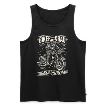 Biker werden nicht grau Motorradfahrer & Biker Opa - Männer Premium Bio Tank Top - Schwarz - Vorne - Michal (187cm)