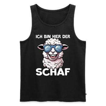 Schäff | Chef | Teamleiter | Abteilungsleiter - Männer Premium Bio Tank Top - Schwarz - Vorne - Michal (187cm)