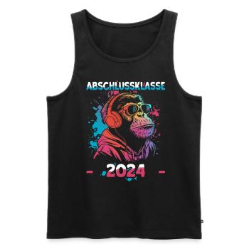 Abschlussklasse 2024 | Schulabschluss | Schüler - Männer Premium Bio Tank Top - Schwarz - Vorne - AI Model Male 178 light (178cm)