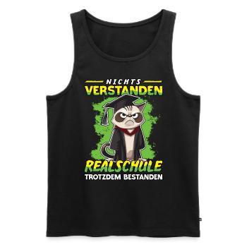 Abschlussklasse Schulabschluss Realschule - Männer Premium Bio Tank Top - Schwarz - Vorne - AI Model Male 178 light (178cm)