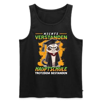 Abschlussklasse | Quali | Hauptschule gerockt - Männer Premium Bio Tank Top - Schwarz - Vorne - Michal (187cm)