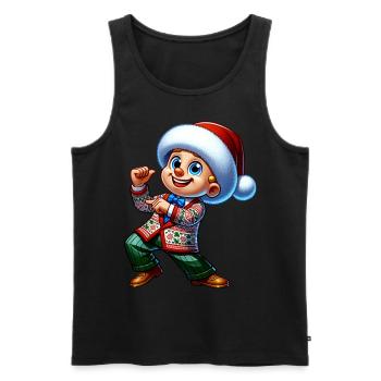 Funny Dance Christmas Christmas Hat - Men's Premium Organic Tank Top - black - Front - Michal (187cm)