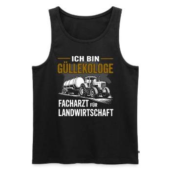 Ich bin Güllekologe Landwirtschaft | Landwirt - Männer Premium Bio Tank Top - Schwarz - Vorne - AI Model Male 178 light (178cm)