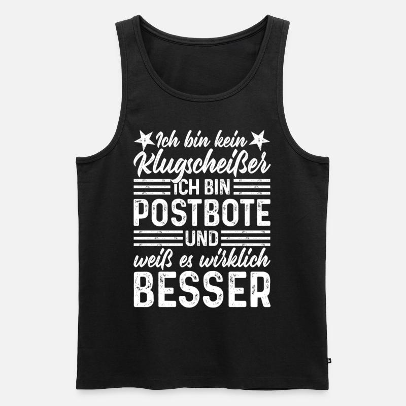 Postbote - Männer Premium Bio Tank Top - Schwarz