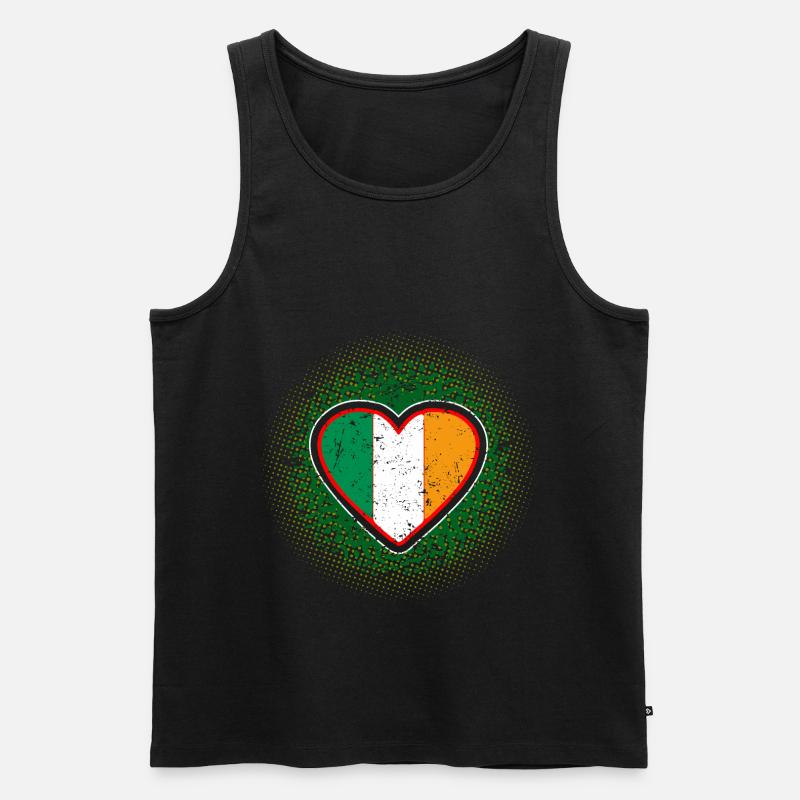 Irland - Männer Premium Bio Tank Top - Schwarz