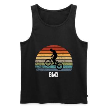Bmx - Men's Premium Organic Tank Top - black - Front - AI Model Male 178 light (178cm)
