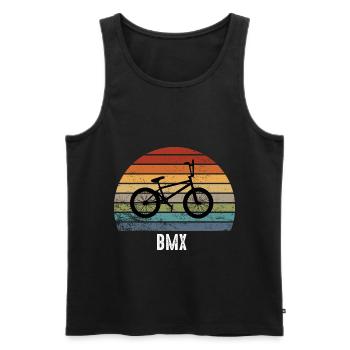 BMX - Men's Premium Organic Tank Top - black - Front - AI Model Male 178 light (178cm)