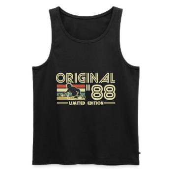 1988 - Männer Premium Bio Tank Top - Schwarz - Vorne - Michal (187cm)