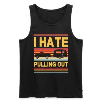 I Hate Pulling Out - Caravan - Men's Premium Organic Tank Top - black - Front - AI Model Male 178 light (178cm)