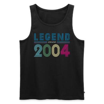 Birthday legend born 2004 - Men's Premium Organic Tank Top - black - Front - AI Model Male 178 light (178cm)