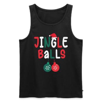 Tinsel Tits And Jingle Balls - Drôle de Noël - Débardeur bio Premium Homme - noir - Devant - Michal (187cm)