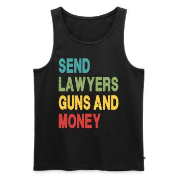 Send Lawyers Guns and Money - Men's Premium Organic Tank Top - black - Front - Michal (187cm)