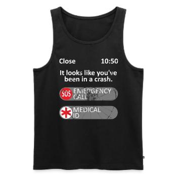 Es sieht so aus, als hättest du einen Unfall gehabt - Männer Premium Bio Tank Top - Schwarz - Vorne - AI Model Male 178 light (178cm)