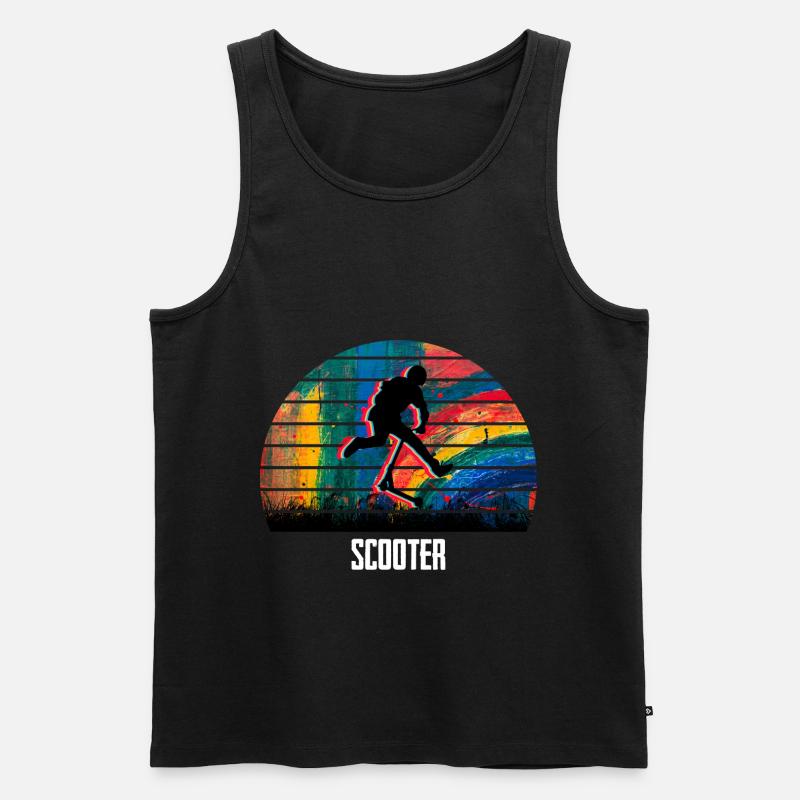 Roller - Männer Premium Bio Tank Top - Schwarz