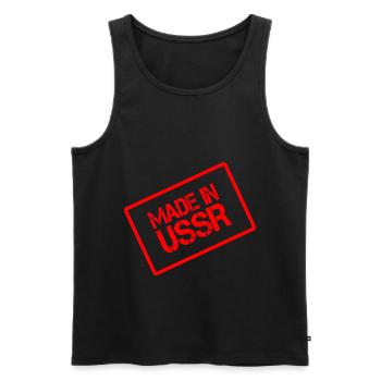 Made In Ussr Sowjetunion Union soviétique Idée cadeau - Débardeur bio Premium Homme - noir - Devant - AI Model Male 178 light (178cm)