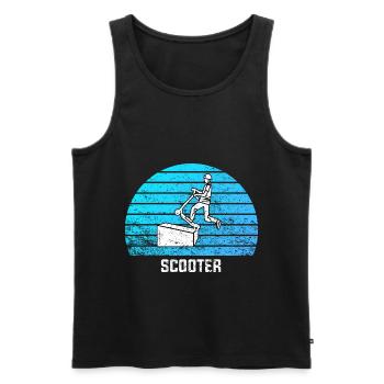 Freestyle scooter - Men's Premium Organic Tank Top - black - Front - AI Model Male 178 light (178cm)