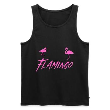 Flamant - Débardeur bio Premium Homme - noir - Devant - Michal (187cm)