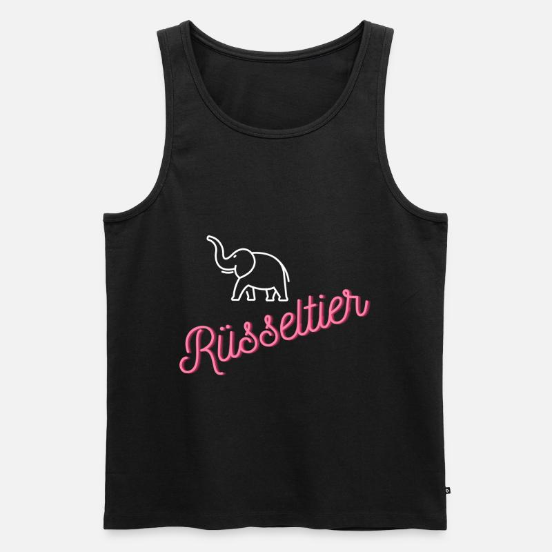 Rüsseltier - Männer Premium Bio Tank Top - Schwarz